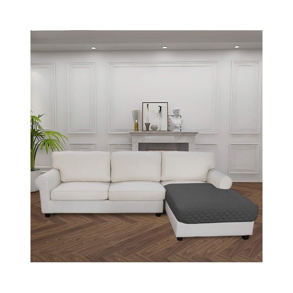 Easy Going Reversible 42x68 Dark Gray Sofa Couch Cover Chaise Cover Only